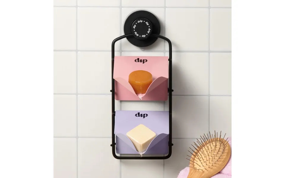 Shower Rack With Pink And Purple Stands