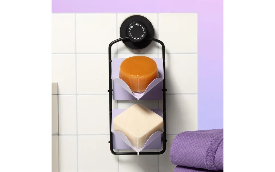 Shower Rack With Purple And Purple Stands