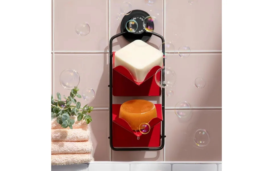 Shower Rack With Red And Red Stands