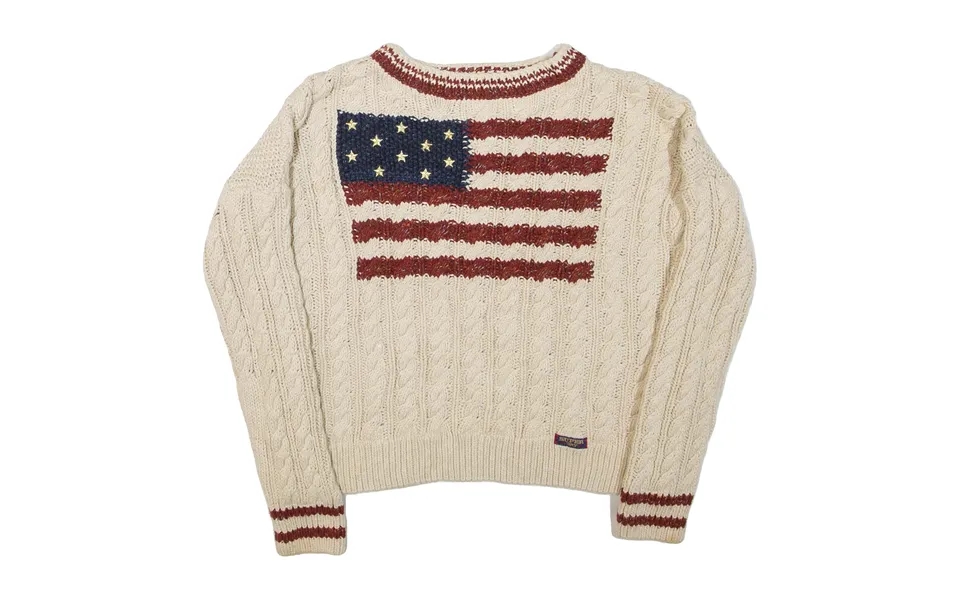 Superdry Womens Heavy Knit Jumper Beige Cable Knit Uk 14