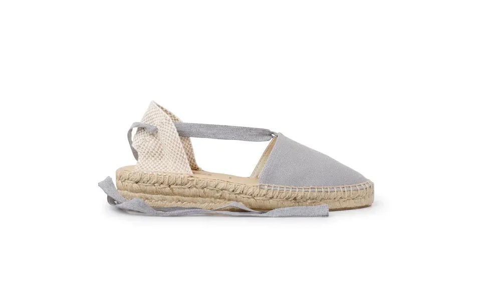 Tamarita Eco Canvas Vegan Espadrille Wedges - Grey Select Size 6