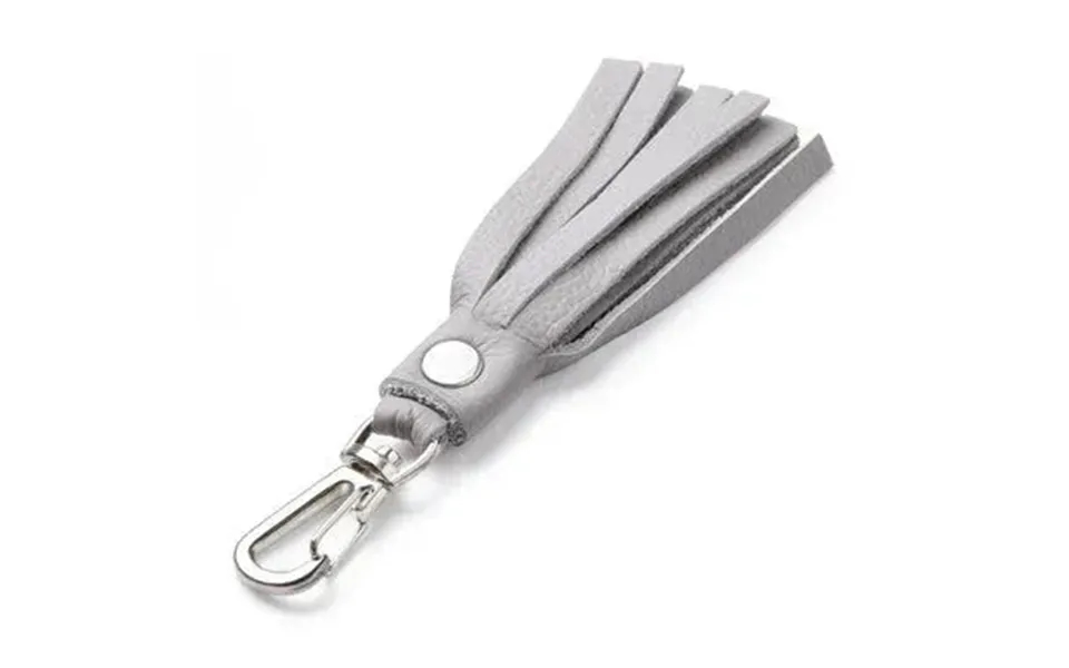 The Magdalen Leather Tassel Keychain Color Atlantic Blue