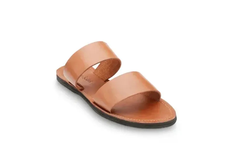 The Ophelia Leather Slide Sandal Color Caramel Size 11