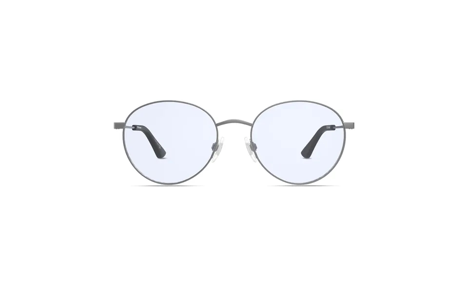 The Studio Blue Light Glasses In Matte Silver With Black Tips