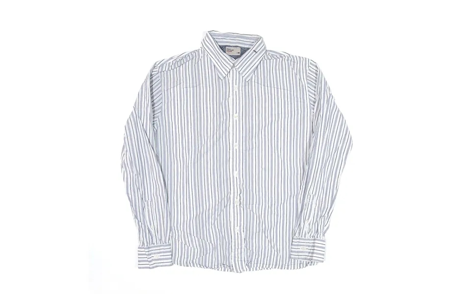 Tommy Hilfiger Shirt White Striped Long Sleeve Mens L