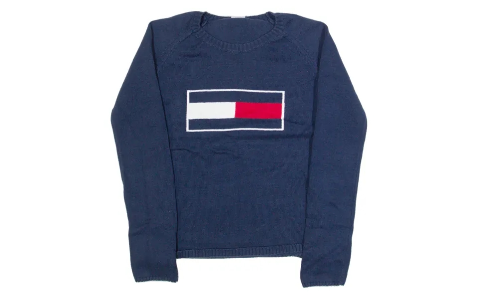 Tommy Jeans Womens Jumper Blue Tight Knit S