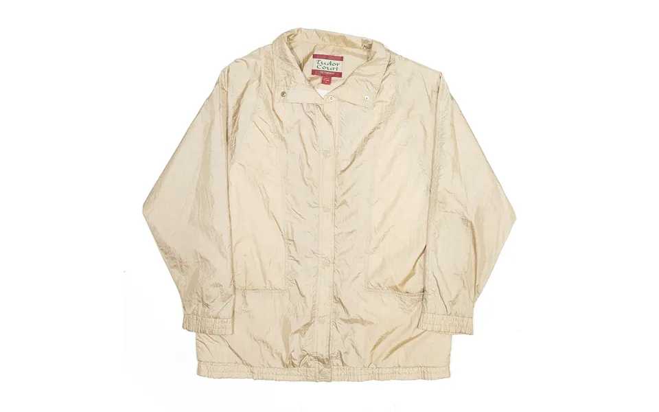 Tudor Court Beige 90s Nylon Shell Jacket Womens M