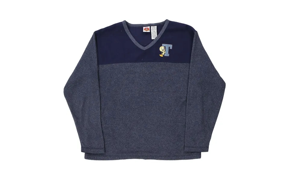 Tweety Bird Looney Tunes Embroidered Fleece - Large Grey Polyester