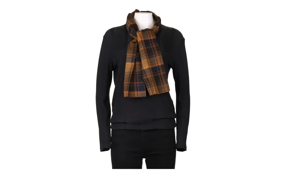 Unbranded Checked Scarf - No Size Brown Cotton Blend