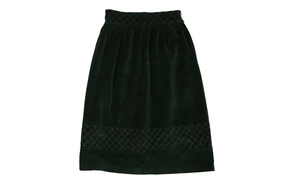Unbranded Midi Skirt - 26w Uk 6 Green Velvet