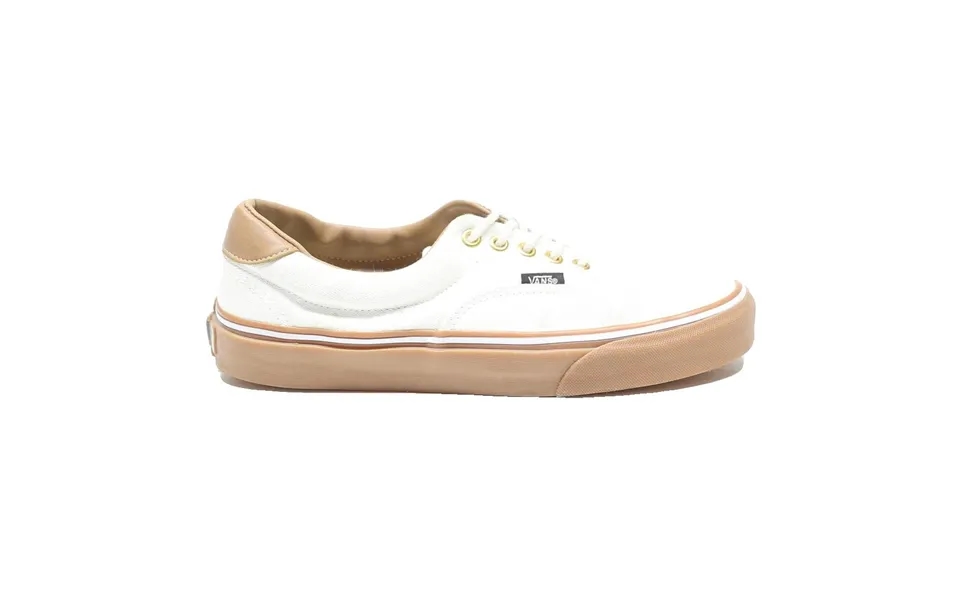 Vans Authentic Mens Canvas Trainers White & Tan Uk 7.5 Classic Skate Shoes