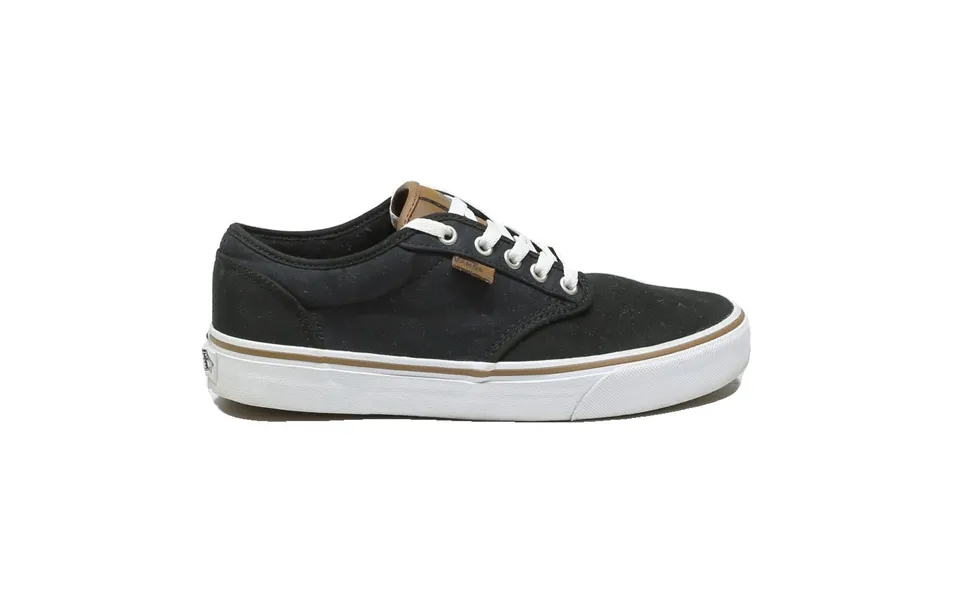Vans Authentic Mens Classic Low Top Trainers Black Canvas Uk 6