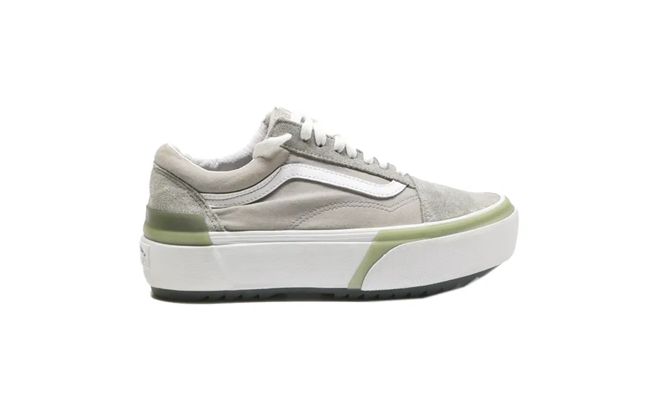 Vans Platform Trainers Grey Canvas Mens Uk 6