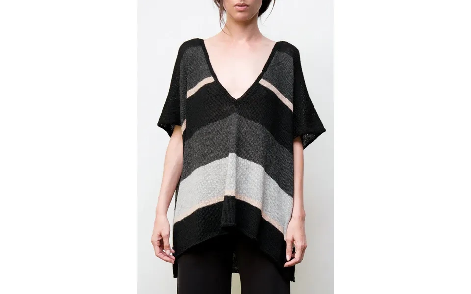 Wayne Alpaca Striped V-neck Tunic Size One Size