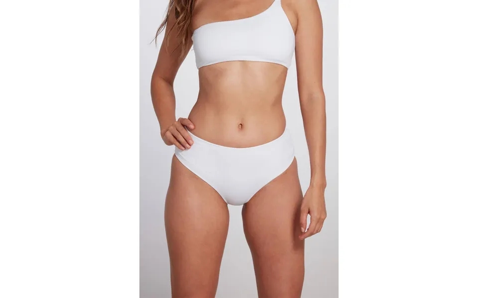 White Mid Rise Bikini Bottom Size Large