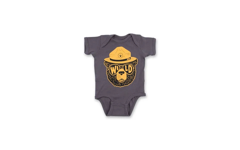 Wildbear Baby Bodysuit Charcoal Size 18m
