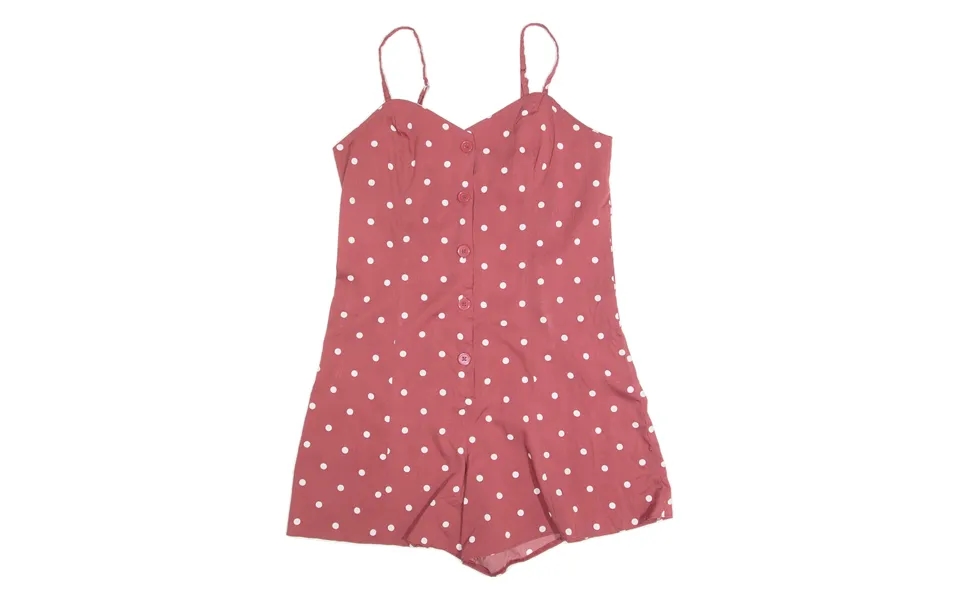 Womens Playsuit Red Polka Dot Wide-leg M
