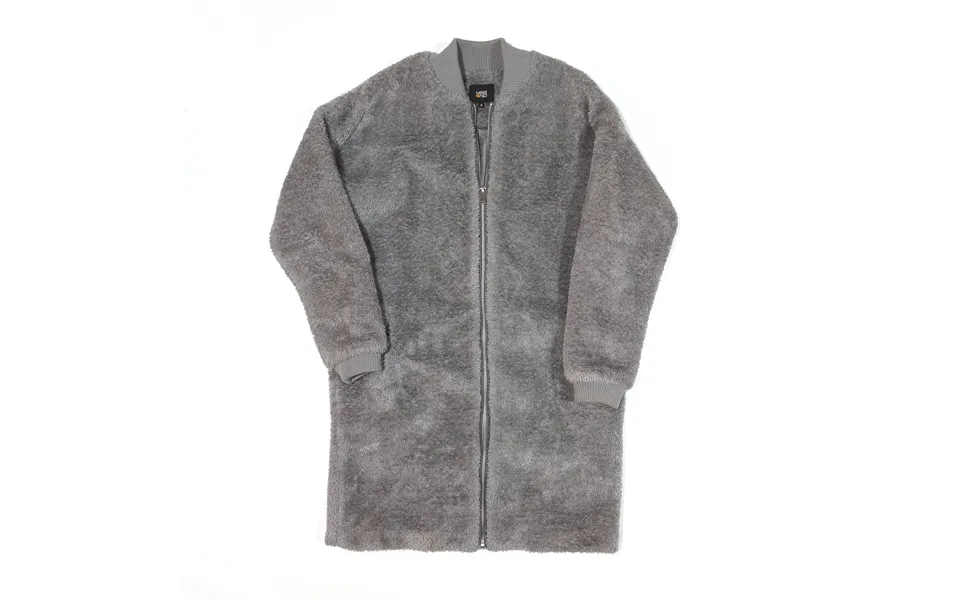 Yes No Faux Fur Overcoat Jacket Grey Womens S