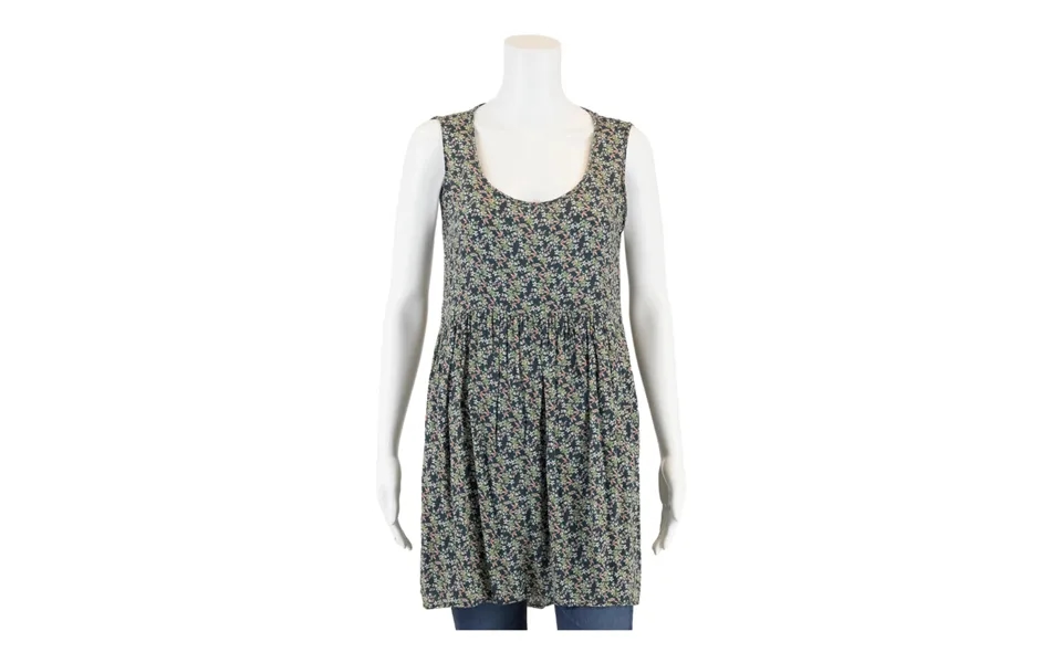 Zara Baby Doll Top Blue Floral Sleeveless Womens M