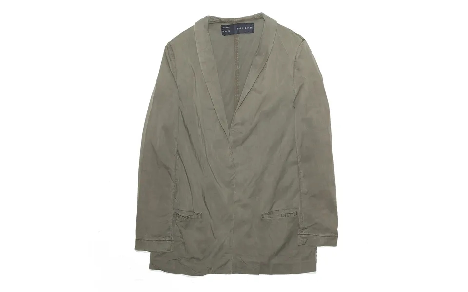 Zara Basic Green Lightweight Blazer Jacket Womens S
