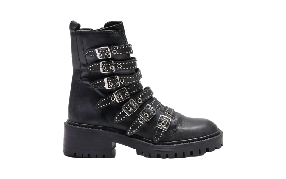 Zara Biker Boots Black Synthetic Womens Uk 6