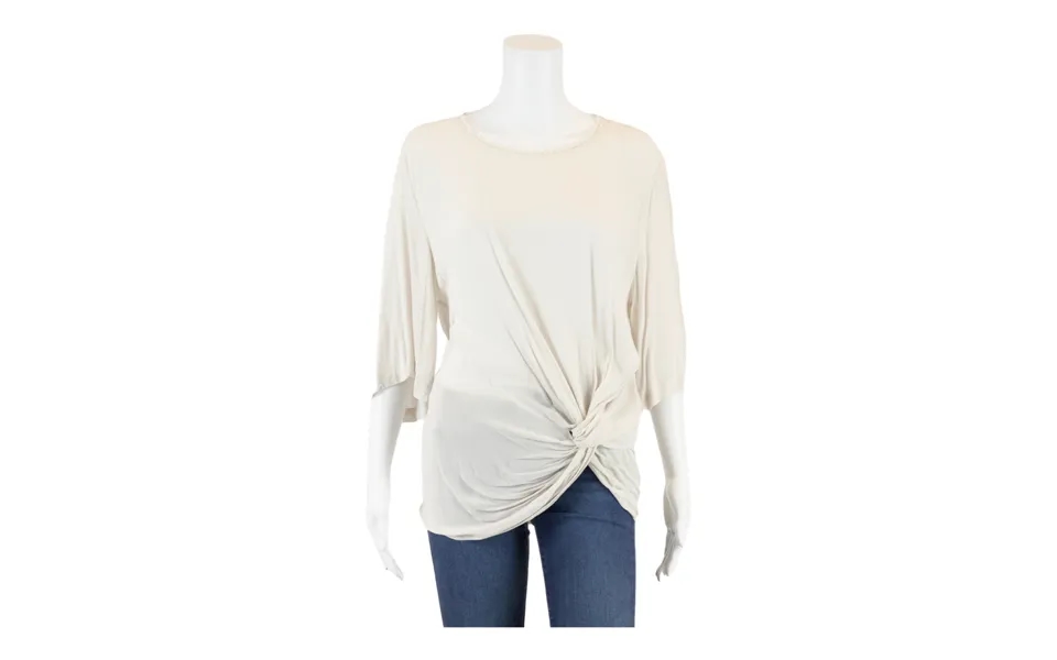 Zara Woman Knot Design Sheer Beige Basic Blouse M