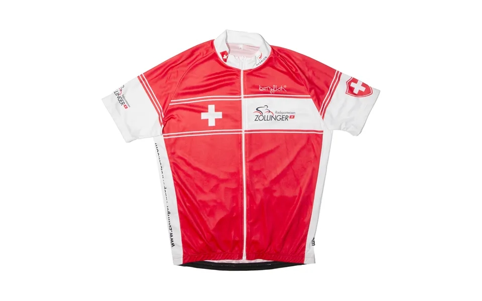 Zollinger Cycling Full Zip Mens Jersey Red High Neck Xl