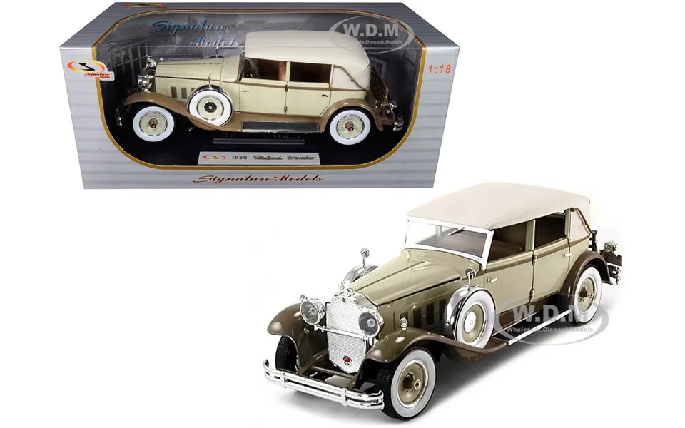 1930 Packard Brewster Tan And Coffee Brown 1 18 Diecast Model Car By Signature Models