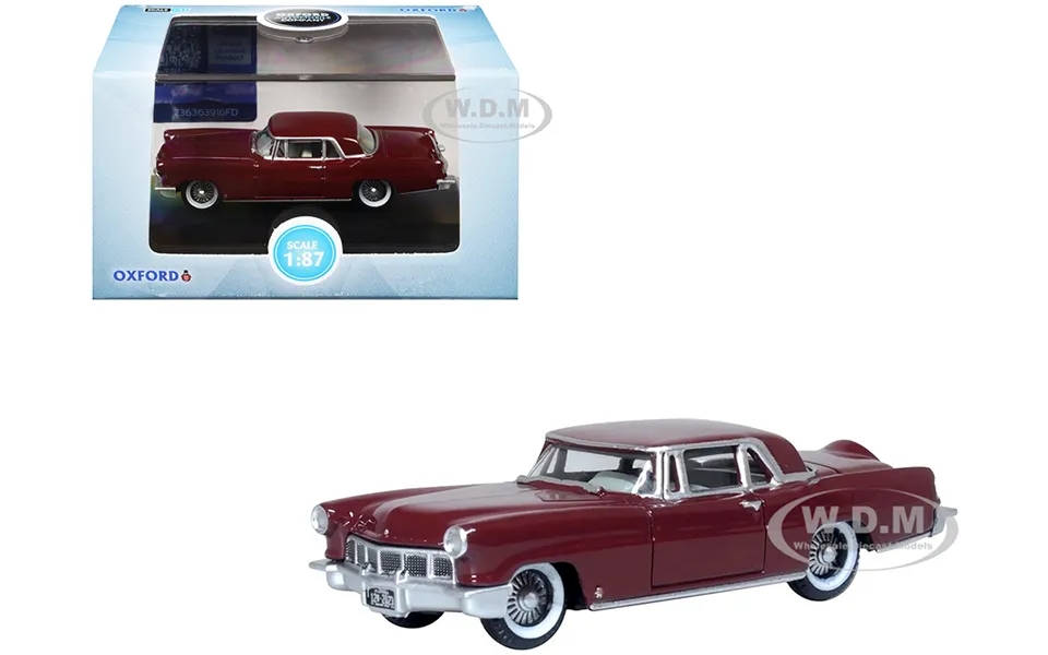 1956 Lincoln Continental Mark Ii Dark Red 1 87 Ho Scale Diecast Model Car By Oxford Diecast