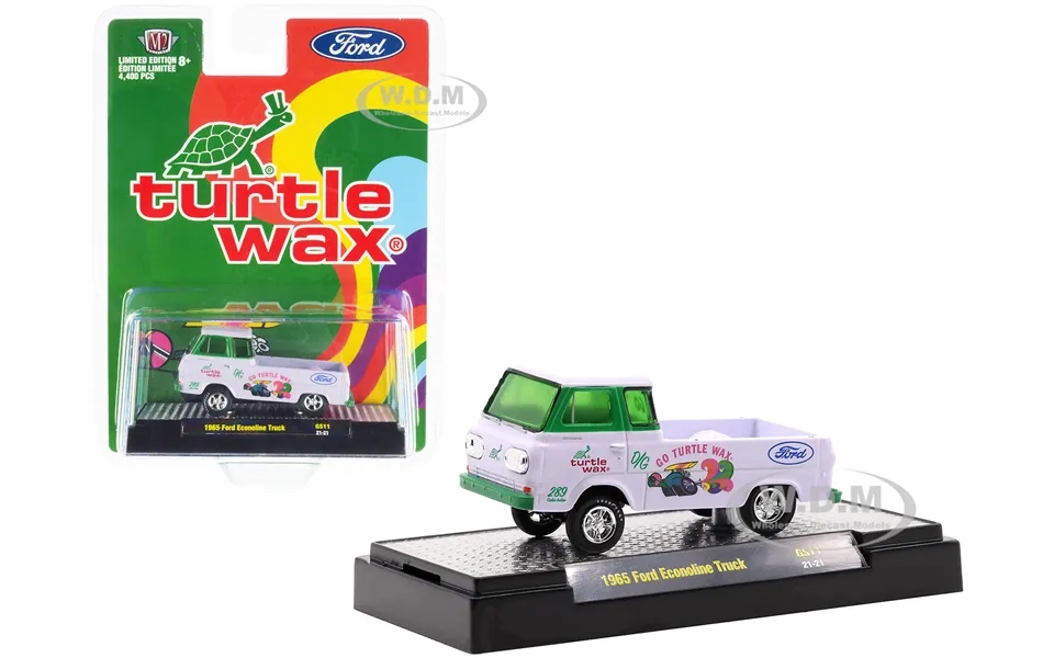 1965 Ford Econoline Pickup Truck Turtle Wax White And Green Limited Edition To 4400 Pieces Worldwide 1 64 Diecast Model