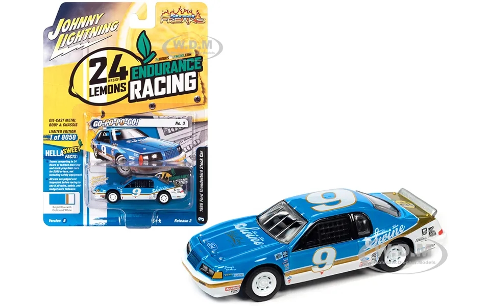 1986 Ford Thunderbird Stock Car 9 Bright Blue Go-po-po-go 24 Hours Of Lemons Street Freaks Series Limited Edition To 805
