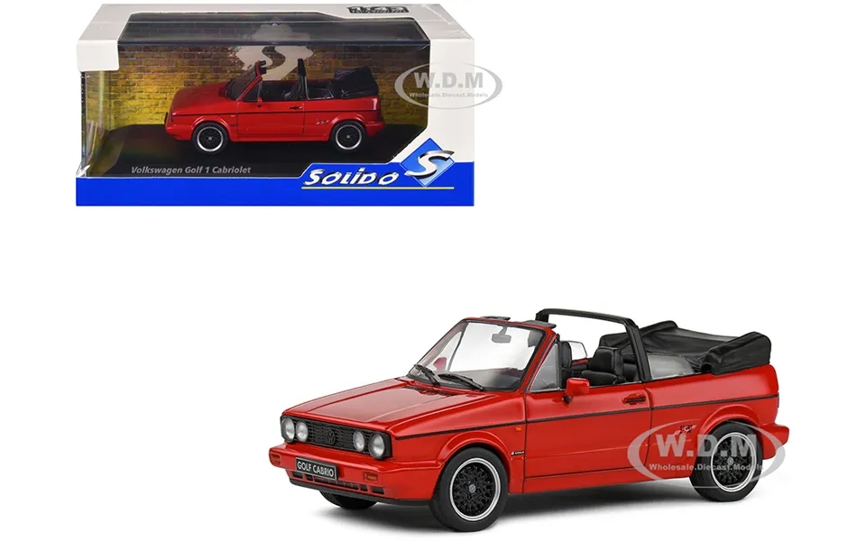 1992 Volkswagen Golf 1 Cabriolet Sportline Tornado Red 1 43 Diecast Model Car By Solido