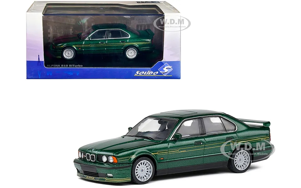 1994 Bmw E34 Alpina B10 Biturbo Alpina Green Metallic 1 43 Diecast Model Car By Solido