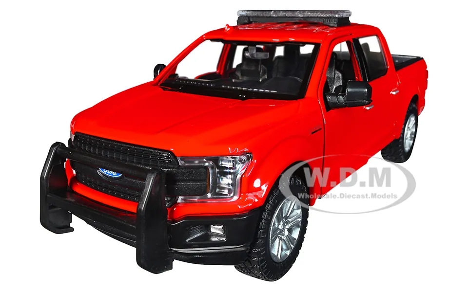 2019 Ford F-150 Lariat Crew Cab Pickup Truck Unmarked Fire Department Red Law Enforcement And Public Service Series 1 24