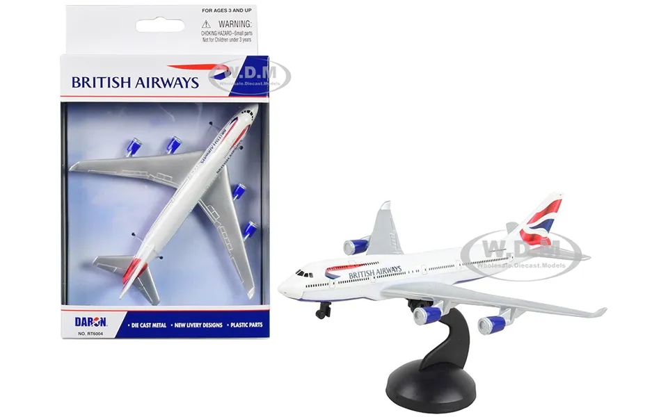 747 Commercial Aircraft British Airways G-xlea White With Blue And Red Diecast Model Airplane By Daron