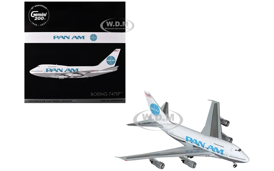 Boeing 747sp Commercial Aircraft Pan American Airways N531pa White With Blue Tail Graphics Gemini 200 Series 1 200 Dieca