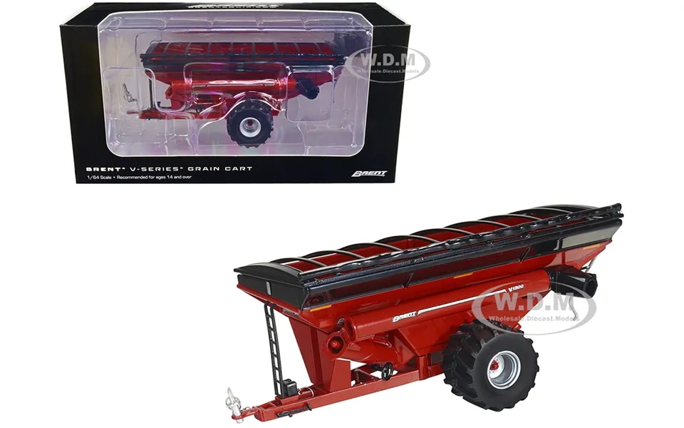 Brent V1300 Grain Cart With Tires Red 1 64 Diecast Model By Speccast