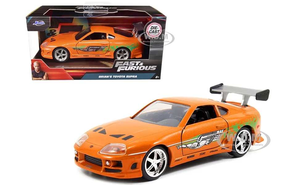 Brians Toyota Supra Orange Fast & Furious Movie 1 32 Diecast Model Car By Jada