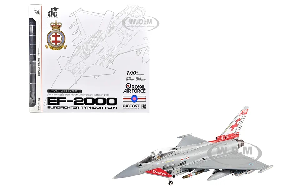 Eurofighter Typhoon Fgr4 Ef-2000 Aircraft No.41 R Squadron 100th Anniversary 2016 British Royal Air Force 1 72 Diecast M