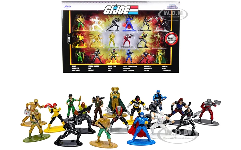 G.i. Joe Set Of 18 Diecast Figurines Nano Metalfigs Series By Jada