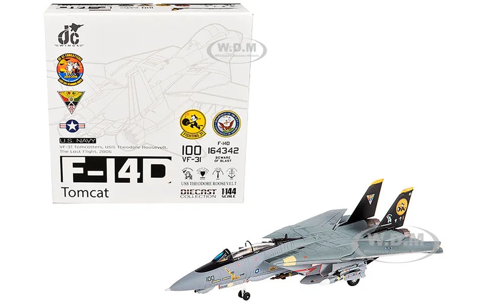 Grumman F-14d Tomcat Fighter Aircraft Vf-31 Tomcatters Uss Theodore Roosevelt The Last Flight 2006 United States Navy 1