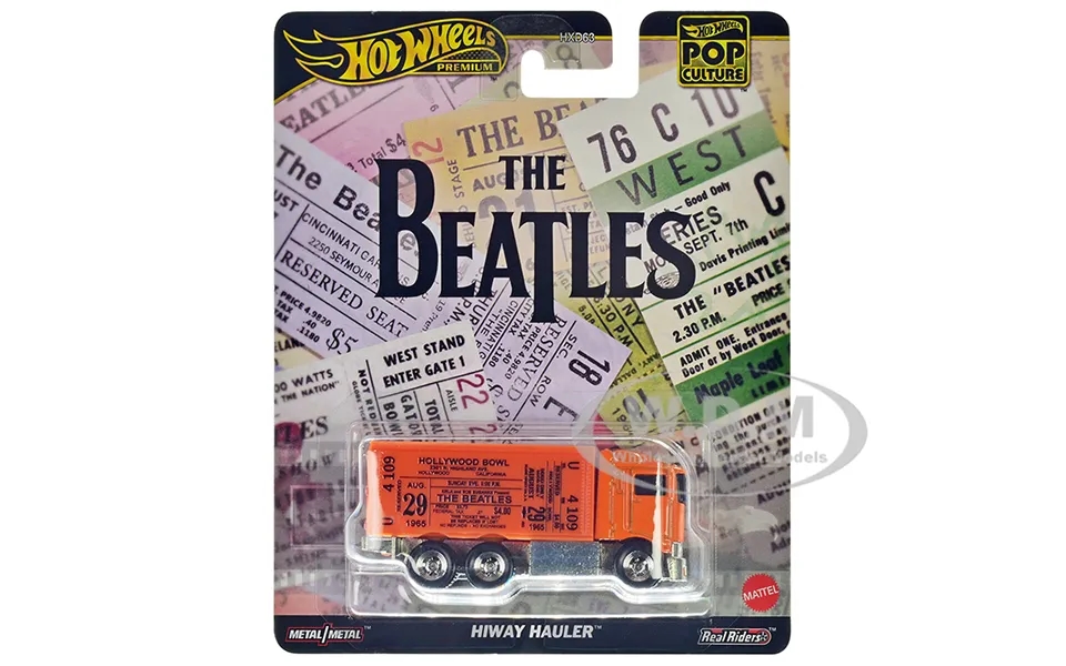 Hiway Hauler Orange With Concert Ticket Graphics The Beatles Pop Culture Series Diecast Model Car By Hot Wheels