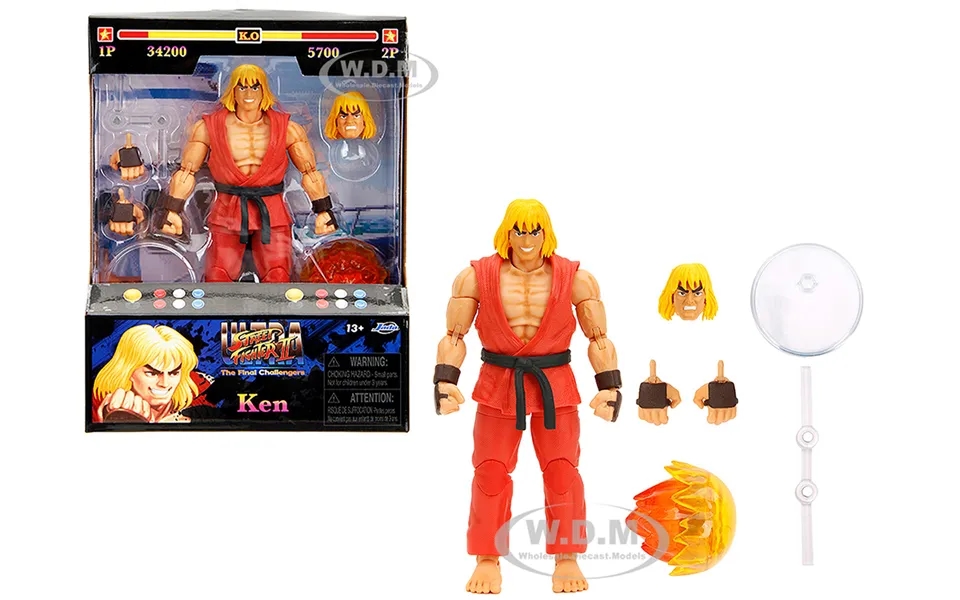 Ken 6 Moveable Figure With Accessories And Alternate Head And Hands Ultra Street Fighter Ii The Final Challengers 2017 V