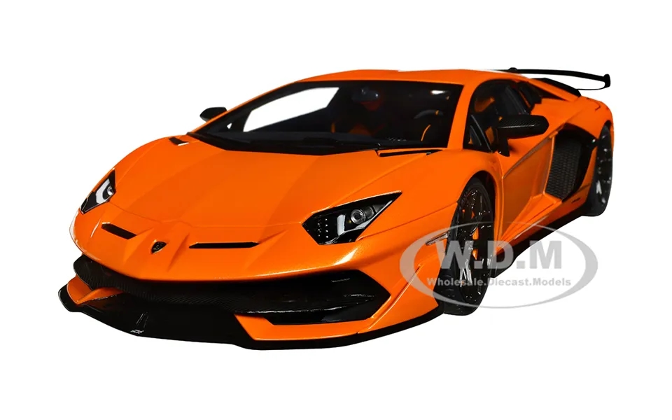 Lamborghini Aventador Svj Arancio Atlas Pearl Orange 1 18 Model Car By Autoart