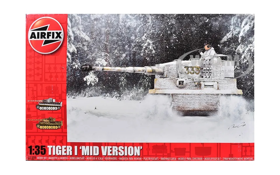 Level 3 Model Kit Tiger I Mid Version Tank With 2 Scheme Options 1 35 Plastic Model Kit By Airfix