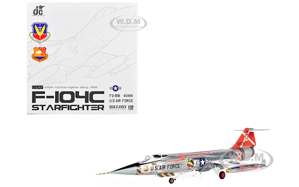 Lockheed F-104c Starfighter Fighter Aircraft 479th Tactical Fighter Wing 1958 United States Air Force 1 72 Diecast Model
