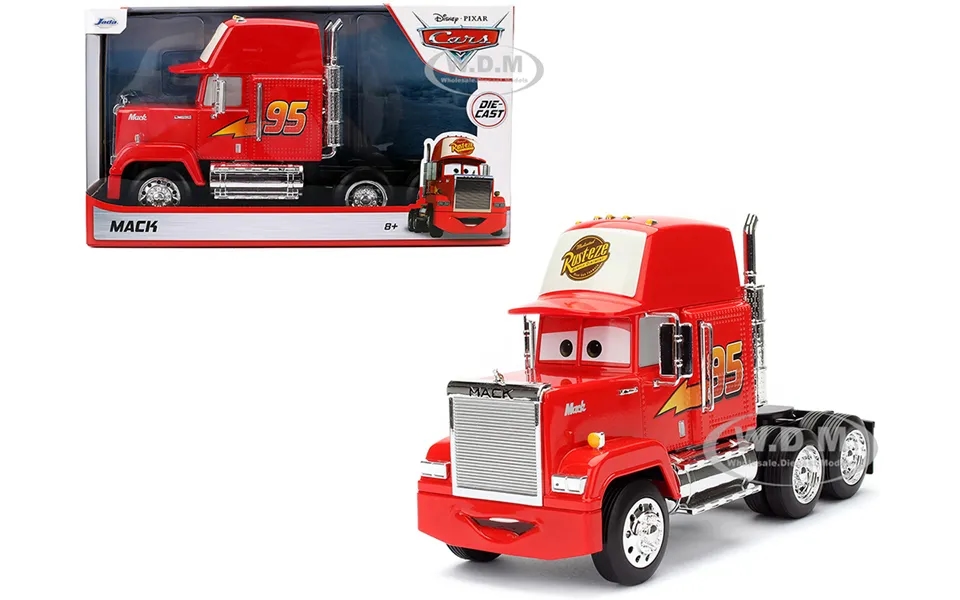 Mack Truck 95 Red Cars 2006 Movie Hollywood Rides Series Diecast Model Car By Jada