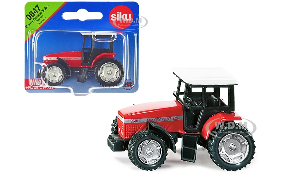 Massey Ferguson 9240 Tractor Red With White Top Diecast Model By Siku