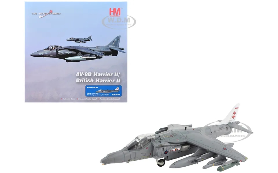 Mcdonnell Douglas Av-8b British Harrier Ii Gr.9a Aircraft 41 R Squadron Raf Coningsby Air Base 2006 Royal Air Force Air