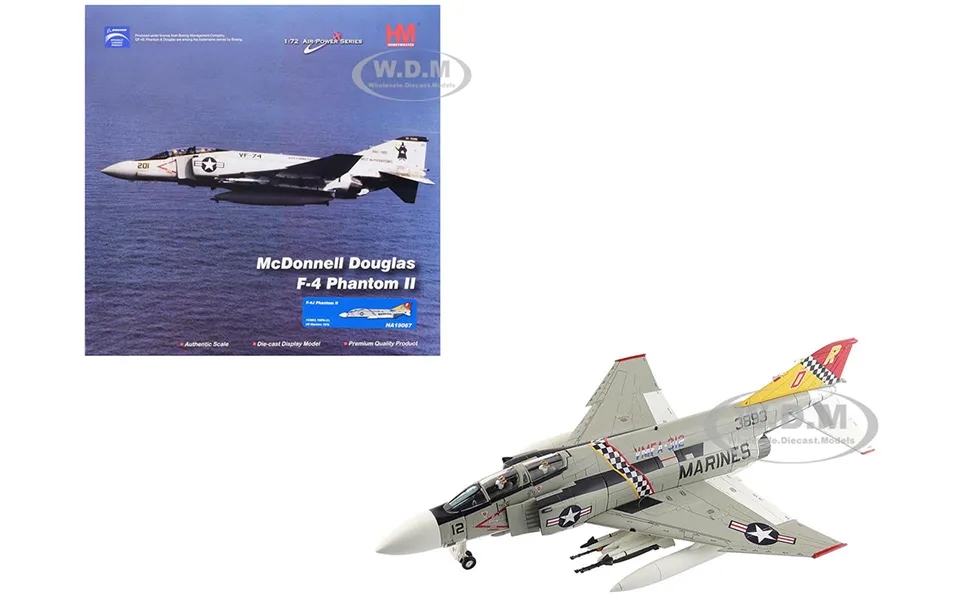 Mcdonnell Douglas F-4j Phantom Ii Fighter-bomber Aircraft 153893 Vmfa-312 Checkerboards 1976 United States Marine Corps
